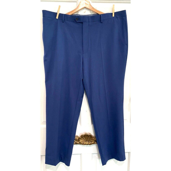 Tommy Hilfiger - Navy George flat front dress pants men's size 42X30 new - Picture 1 of 4